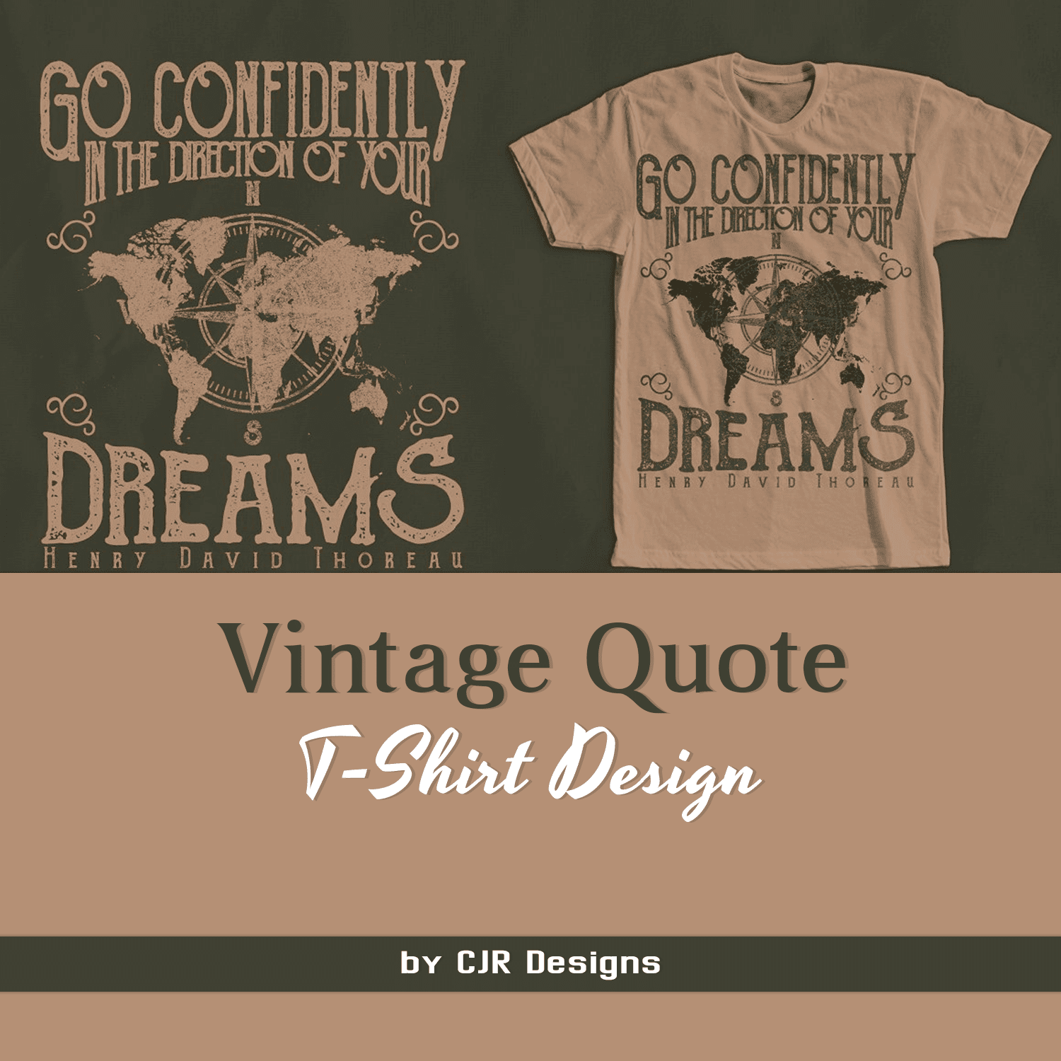 Vintage Quote T-Shirt Design.