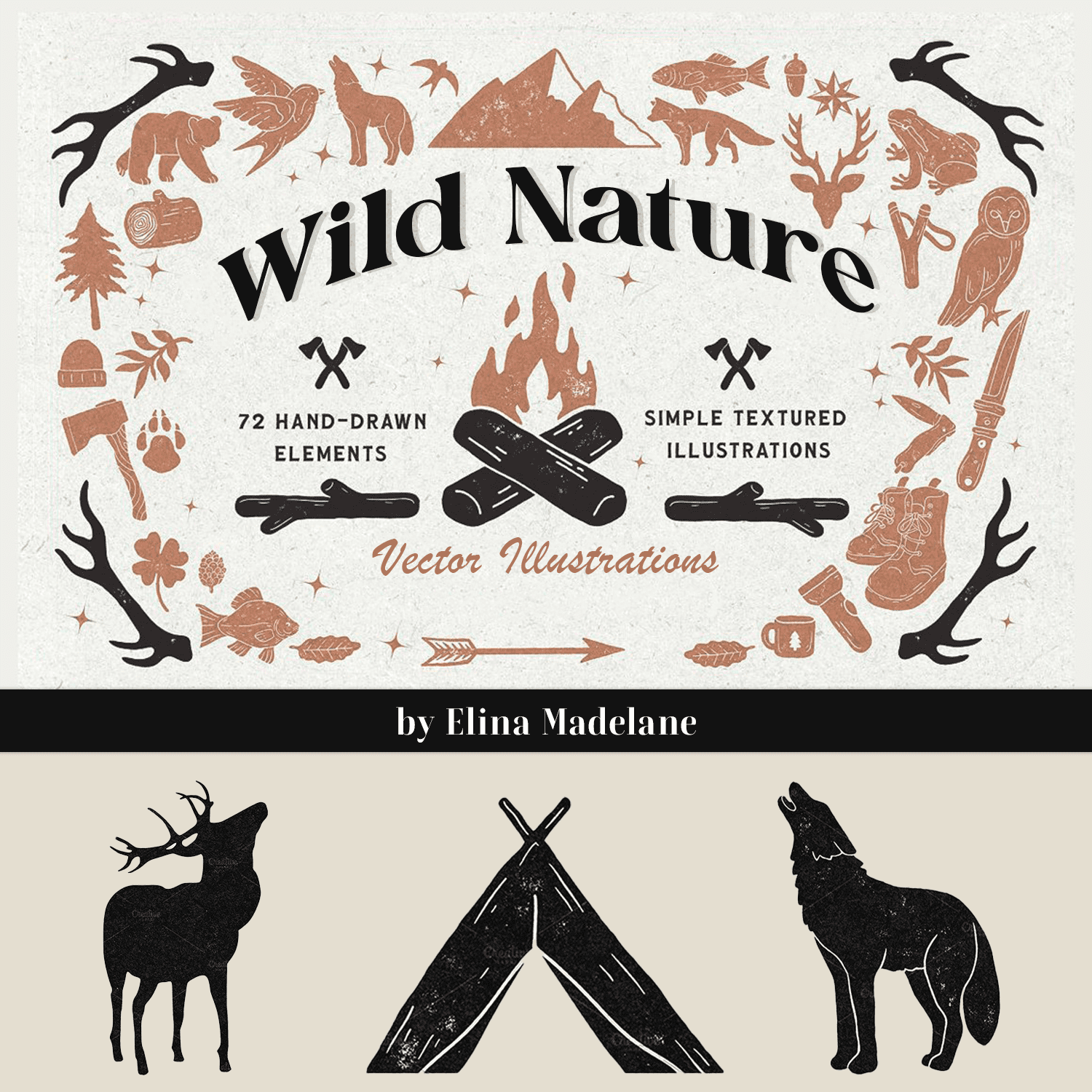 Wild Nature Vector Illustrations cover.