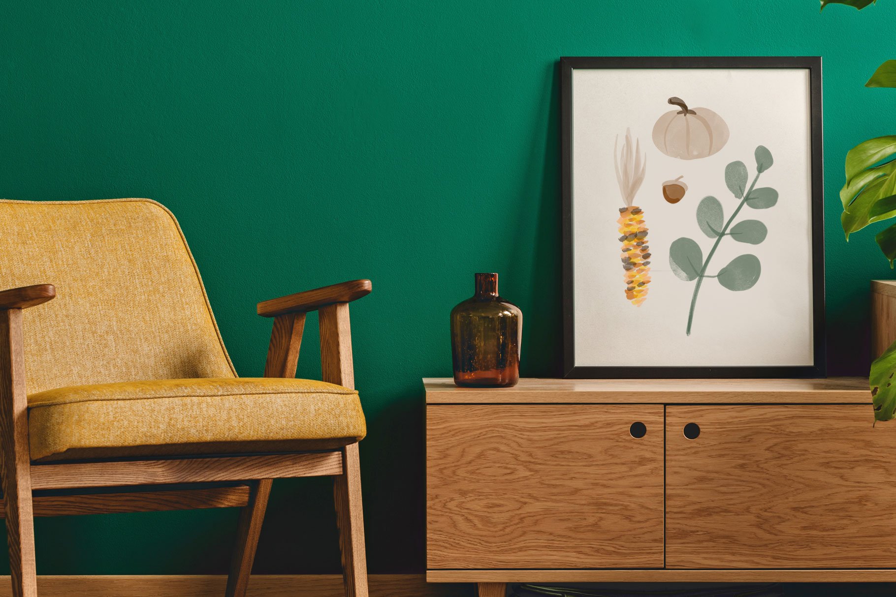 Example of using these autumn illustration in an interior.