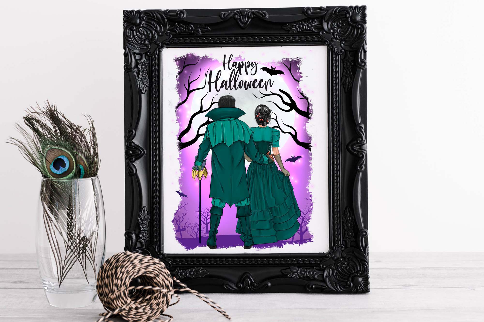 Halloween Couple Clipart for print.