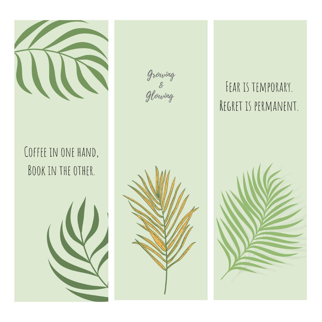 Palm Leaves Digital Bookmark cover image.
