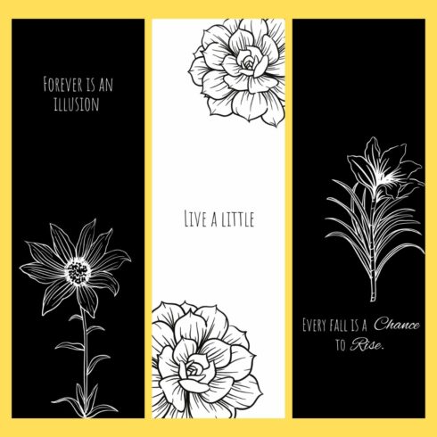 Black and White Digital Printable Bookmark cover image.