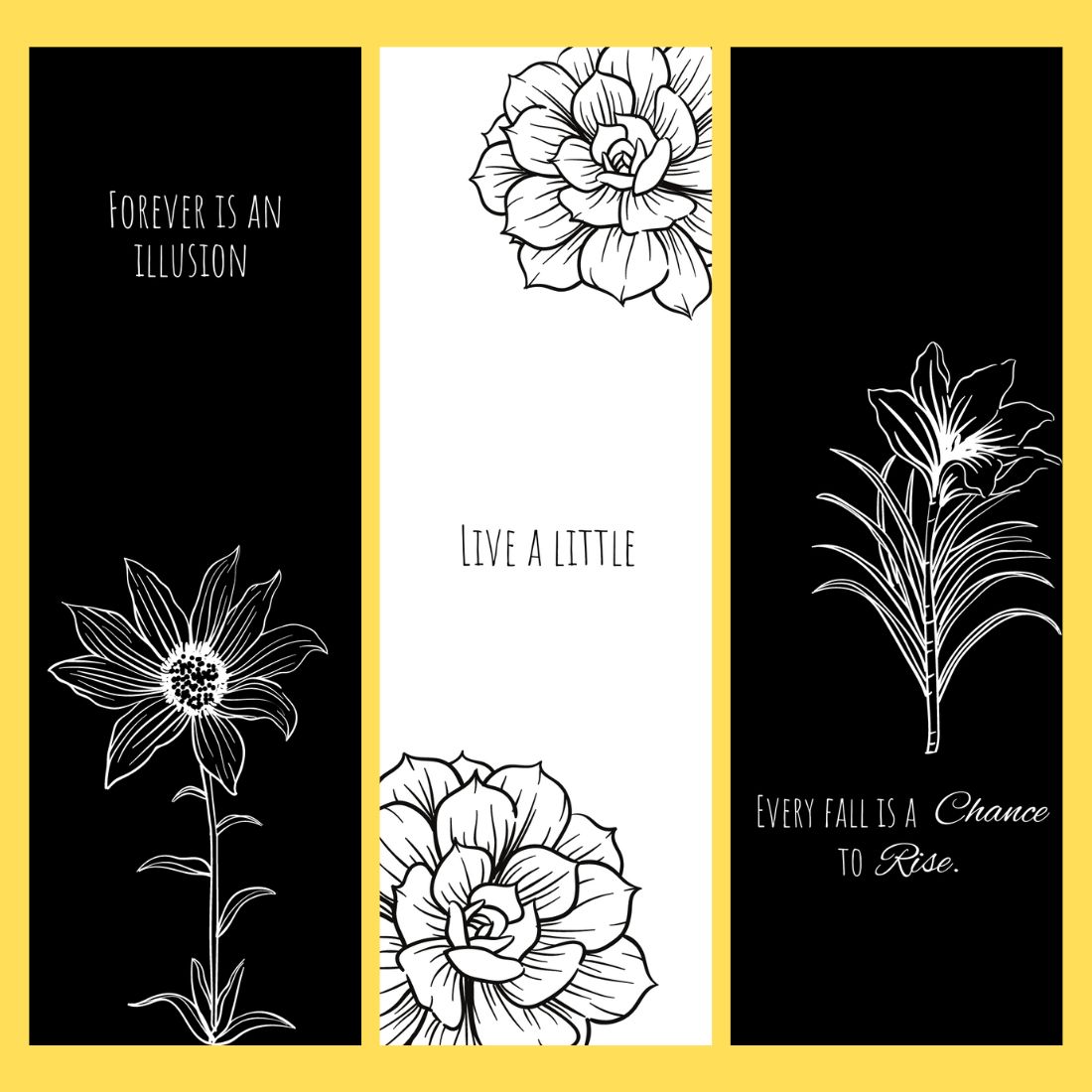 Black And White Digital Printable Bookmark MasterBundles