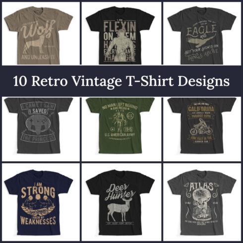10 Retro Vintage T-Shirt Designs.