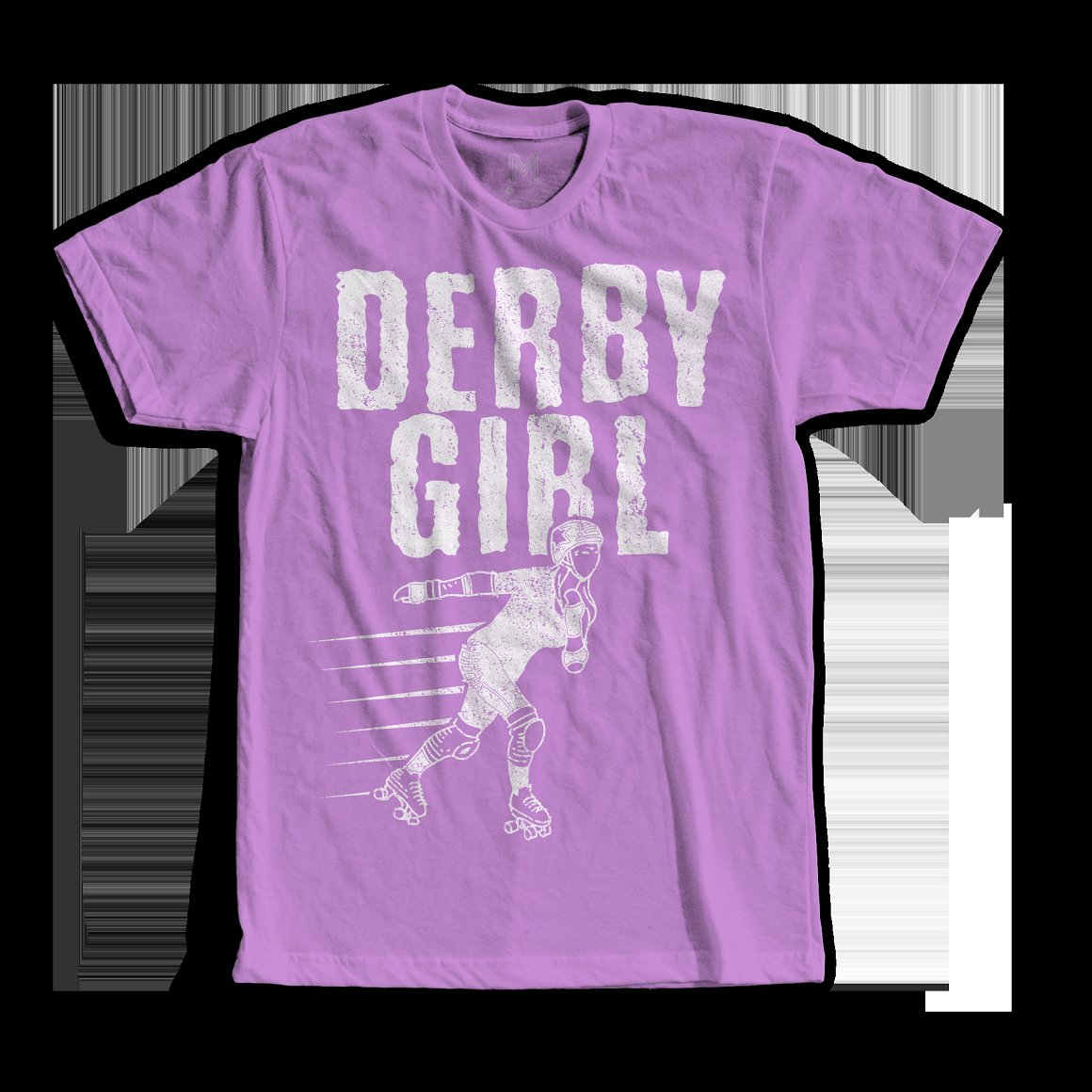 Pink t-shirt with the lettering "Derby girl".