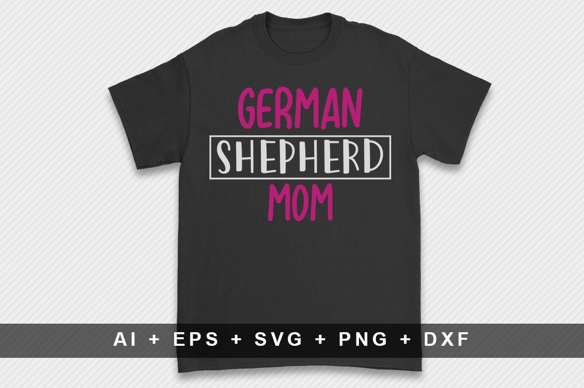 Black women's T-shirt with a colorful print about mom.