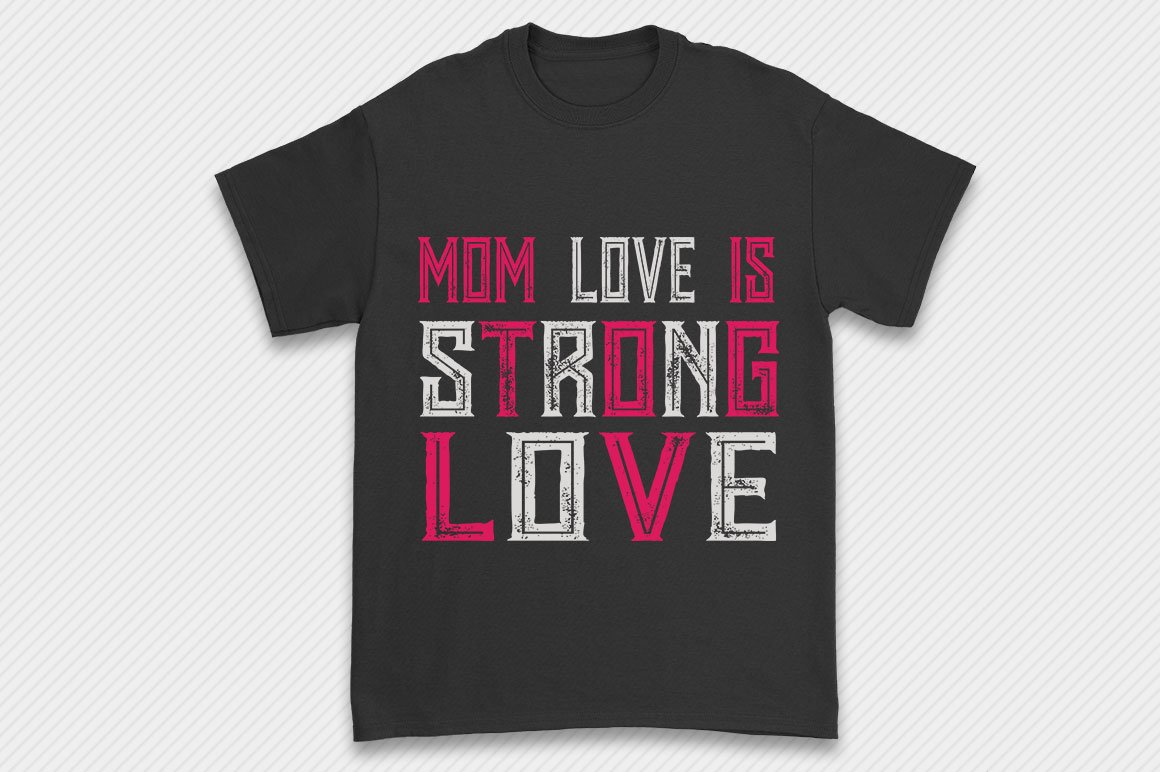 Black women's t-shirt with a charming print with the inscription about mom.