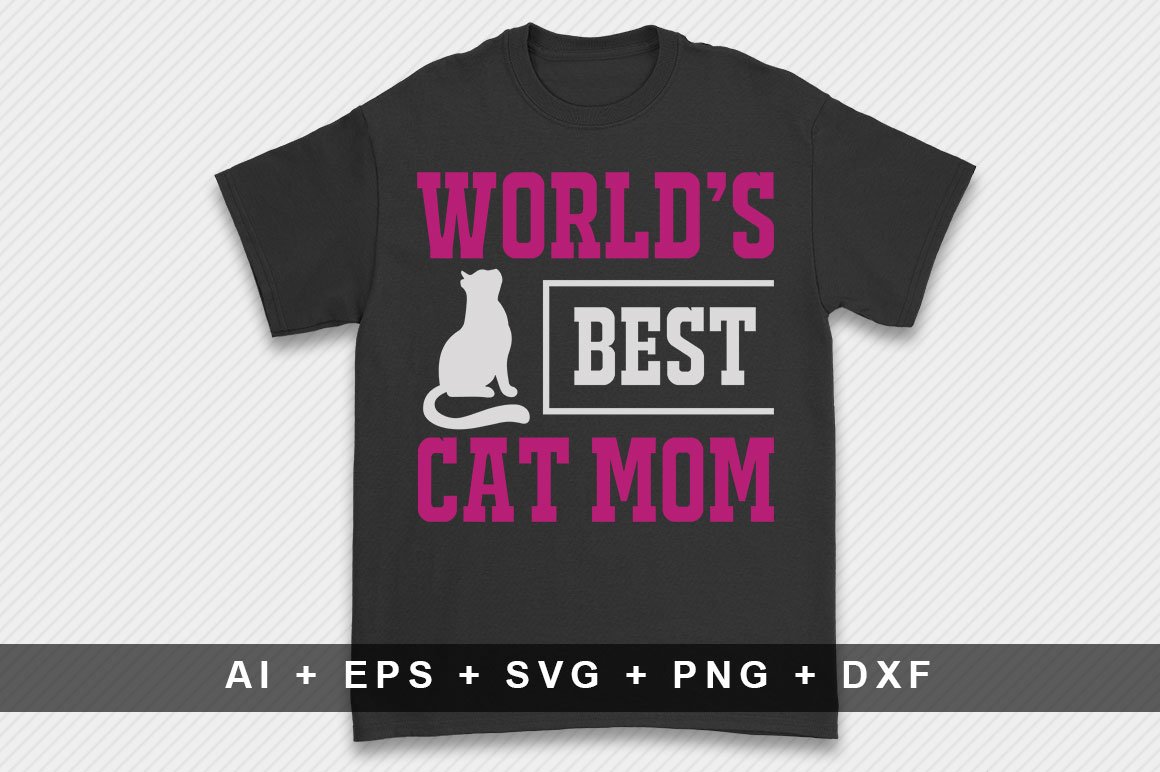 Black women's T-shirt with a charming print about mom.