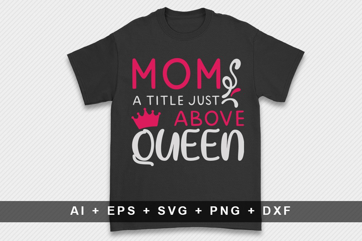 Black women's t-shirt with a great print about mom.