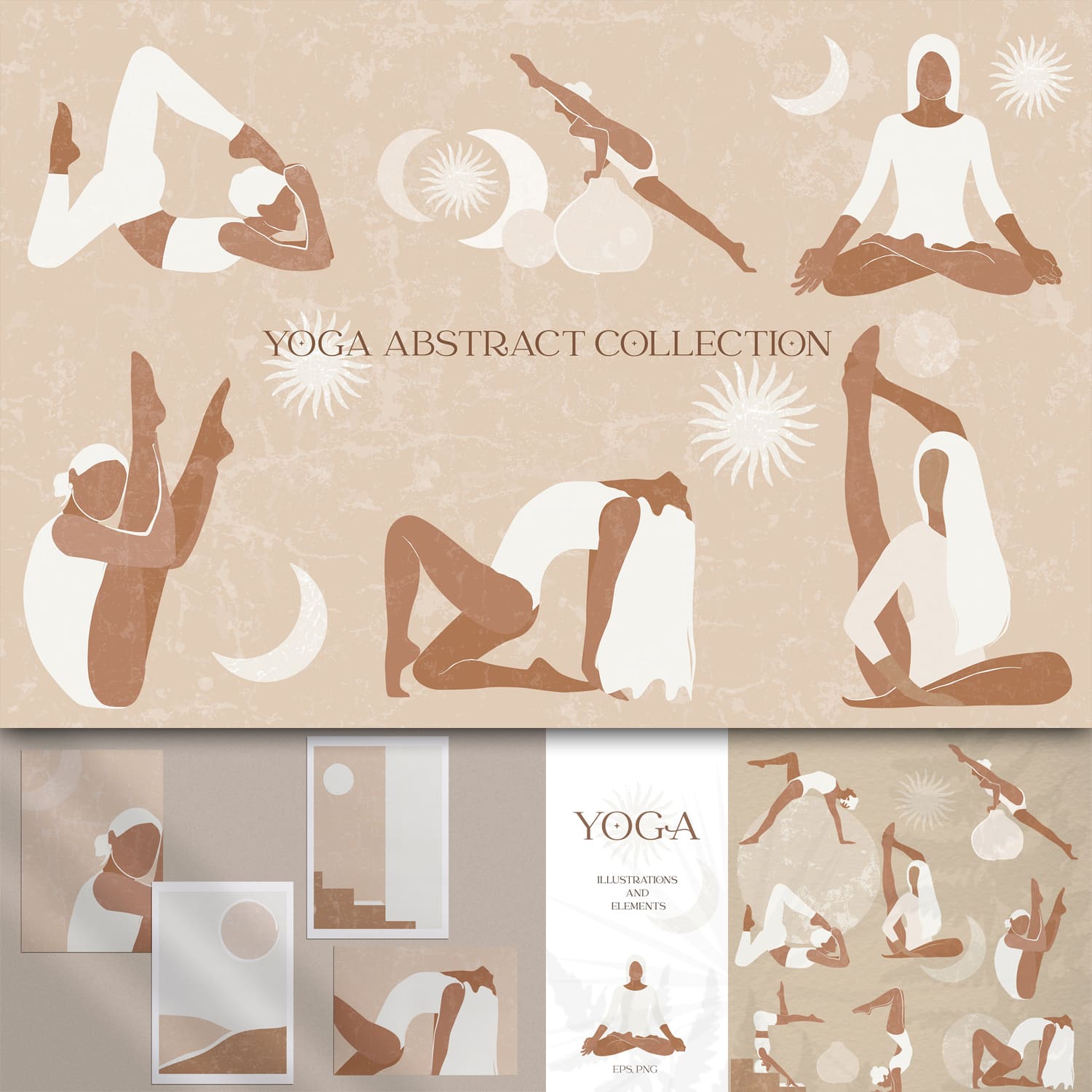 Yoga abstract graphic collection - main image preview.