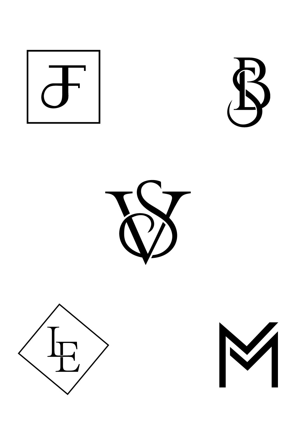5 Word Mark Logos Design pinterest image.