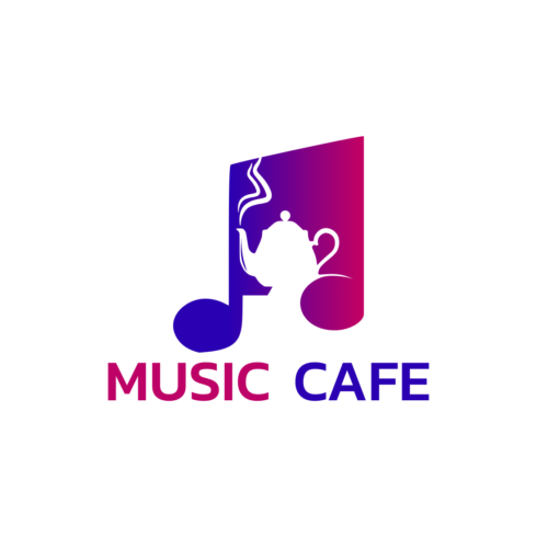 Music and Tea Pot Sign Logo Design cover image.