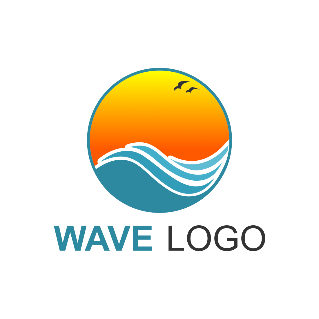 Waves Elegant Logo Design Template cover image.