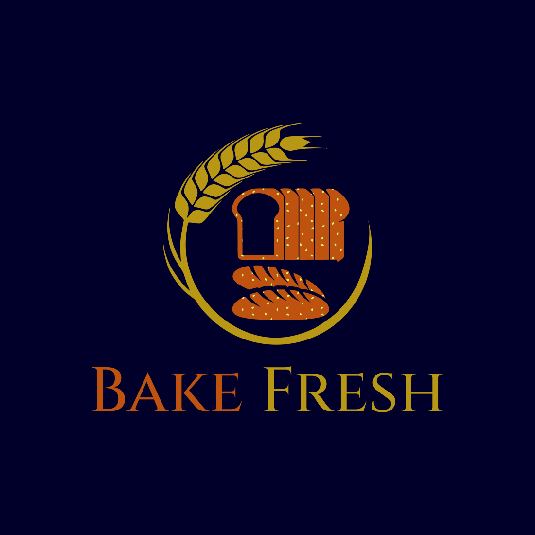 Custom Design Bake Shop Logo preview image.