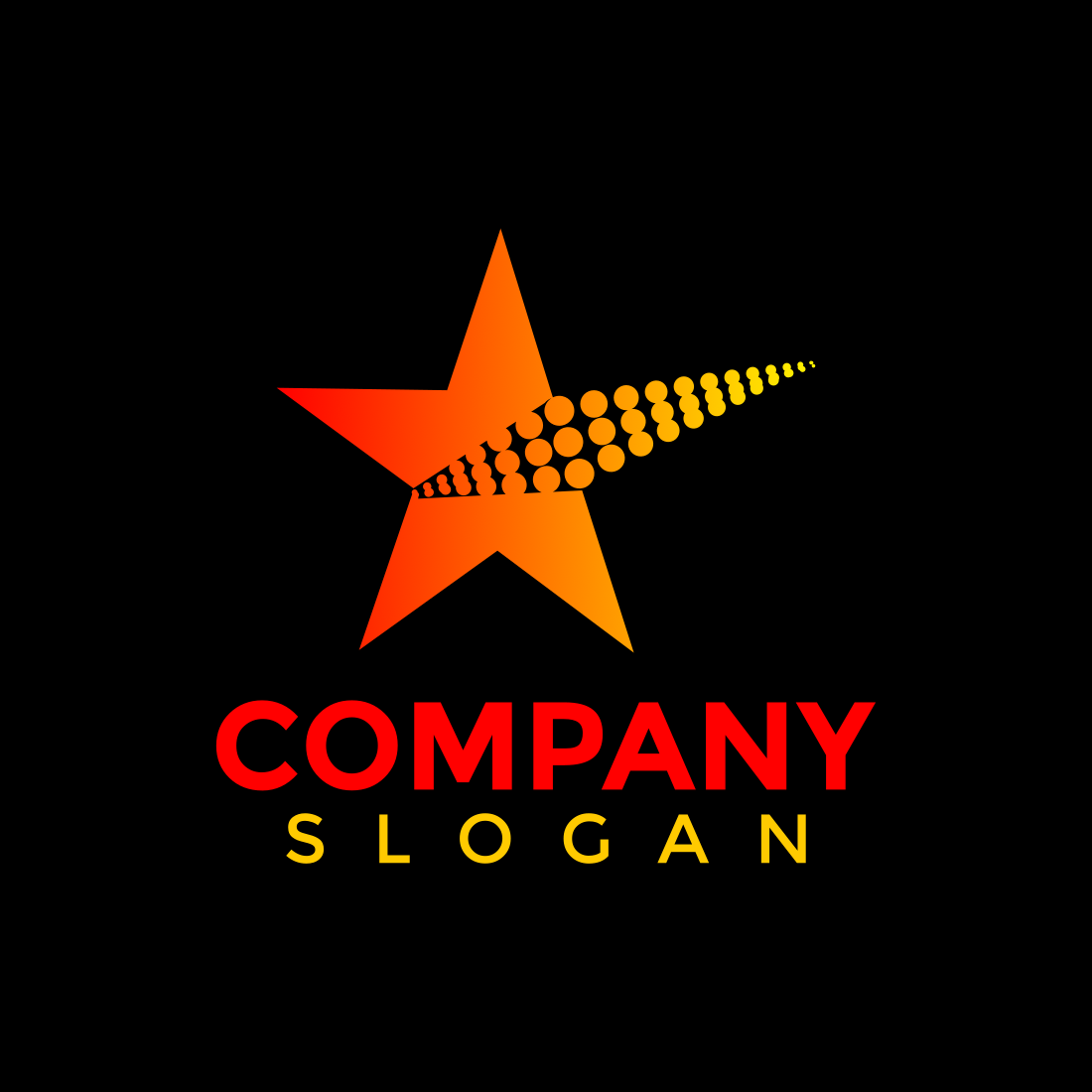 Star Custom Design Logo Template preview image.