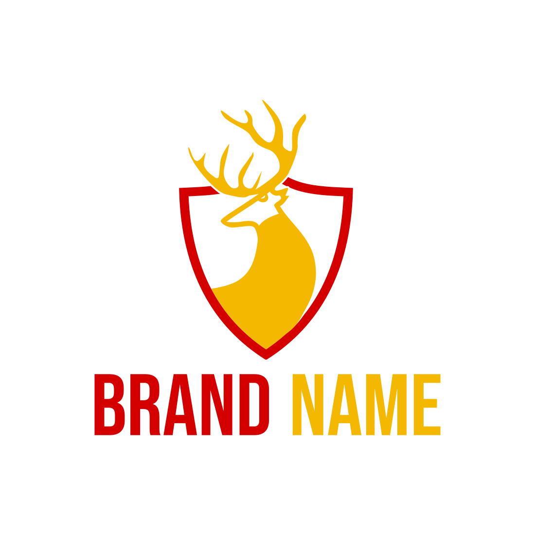 Deer Badge Creative Logo Design preview image.