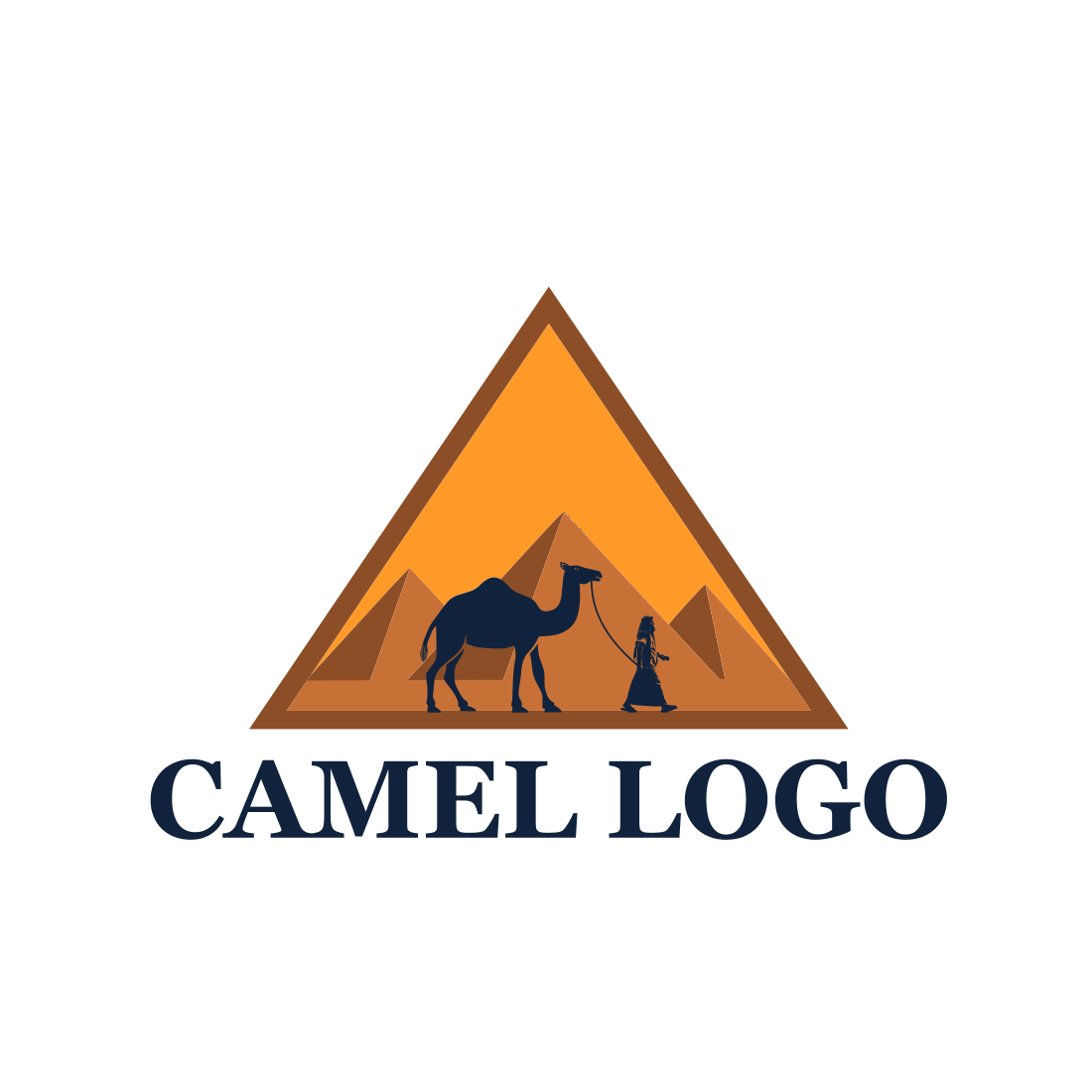 Vintage Style Camel Logo Design preview image.