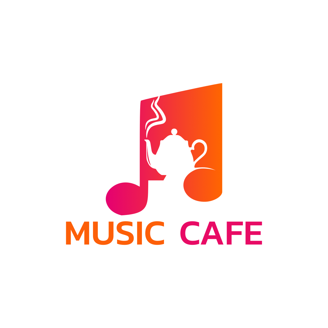 Music and Tea Pot Sign Logo Design preview image.