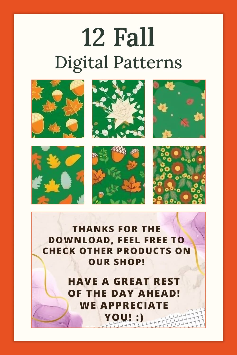 12 Fall Digital Patterns,Fall Papers Kdp - Pinterest.