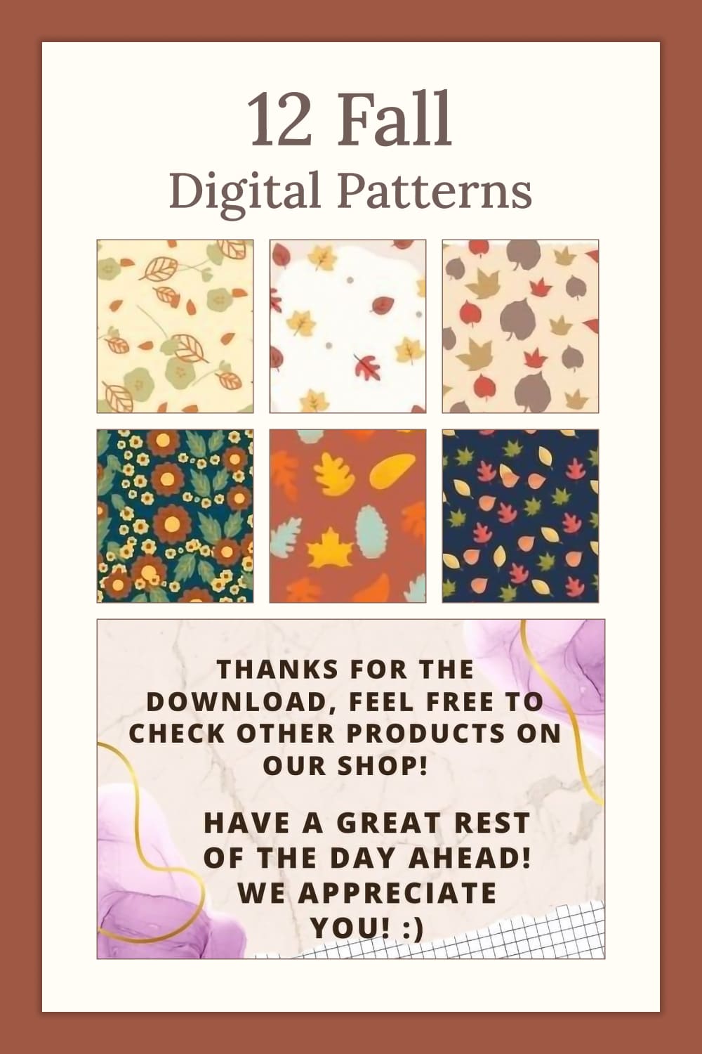 12 Fall Digital Patterns,Fall Papers Kdp - Pinterest.