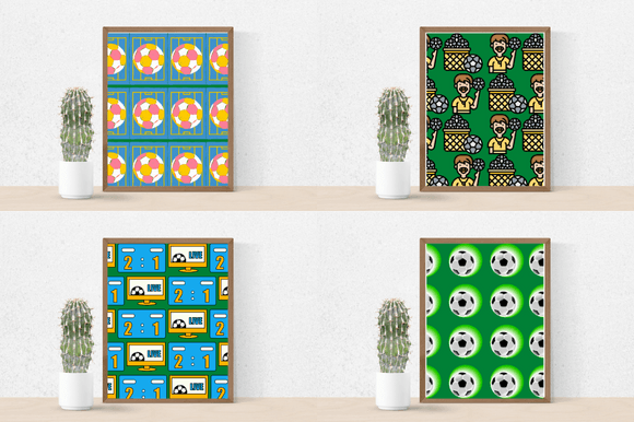 Four modern posters for the football lovers.