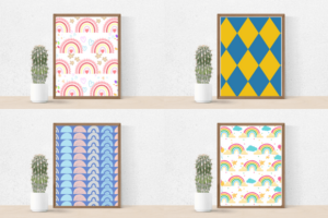 12 Rainbow Seamless Digital Patterns – MasterBundles