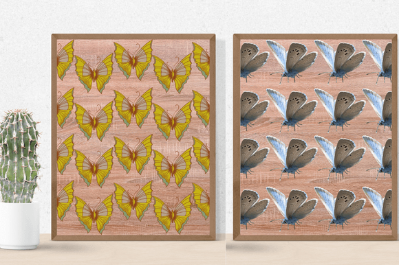 Two posters with the stylish butterflies posters.