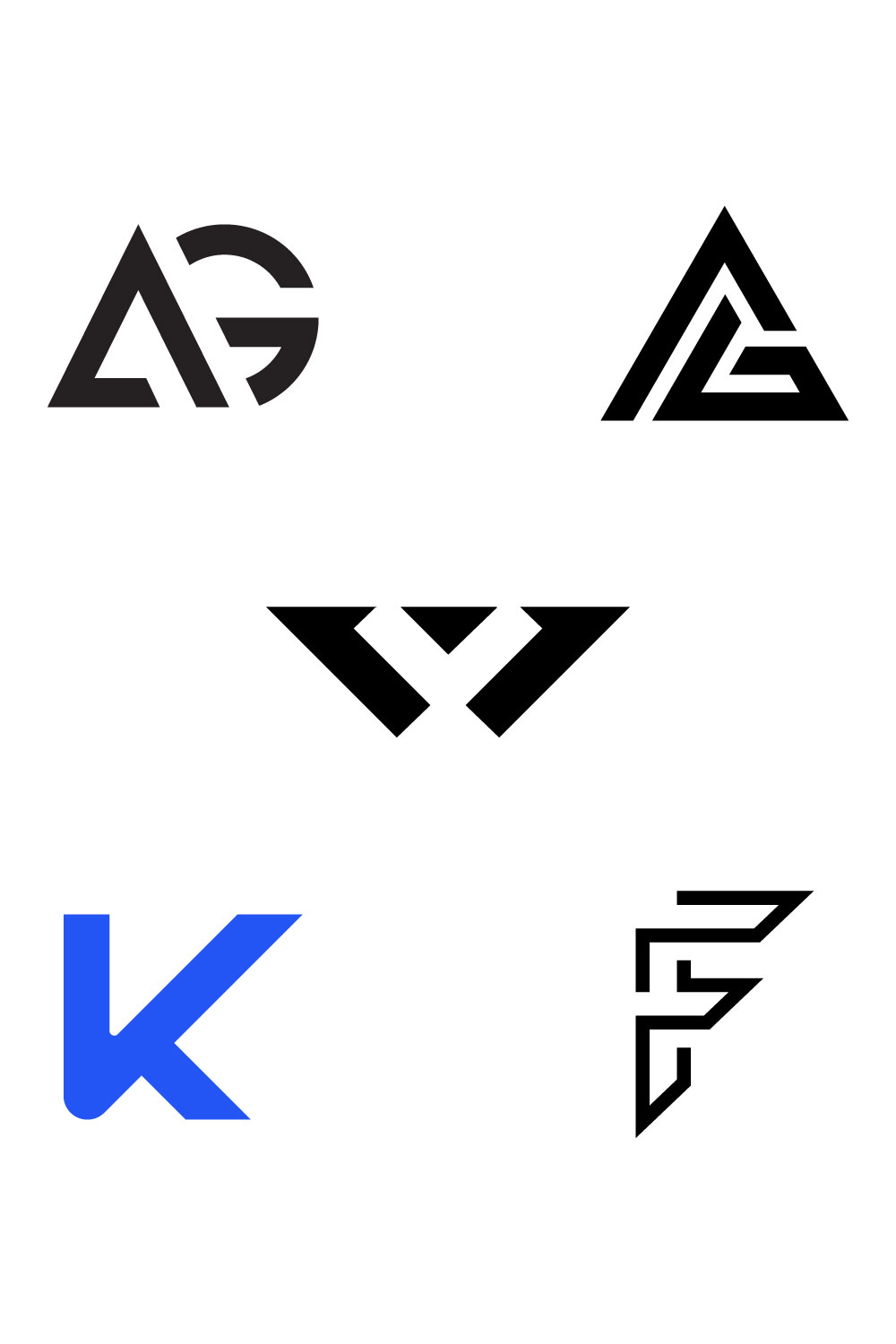 5 Word Mark Logos Templates pinterest image.
