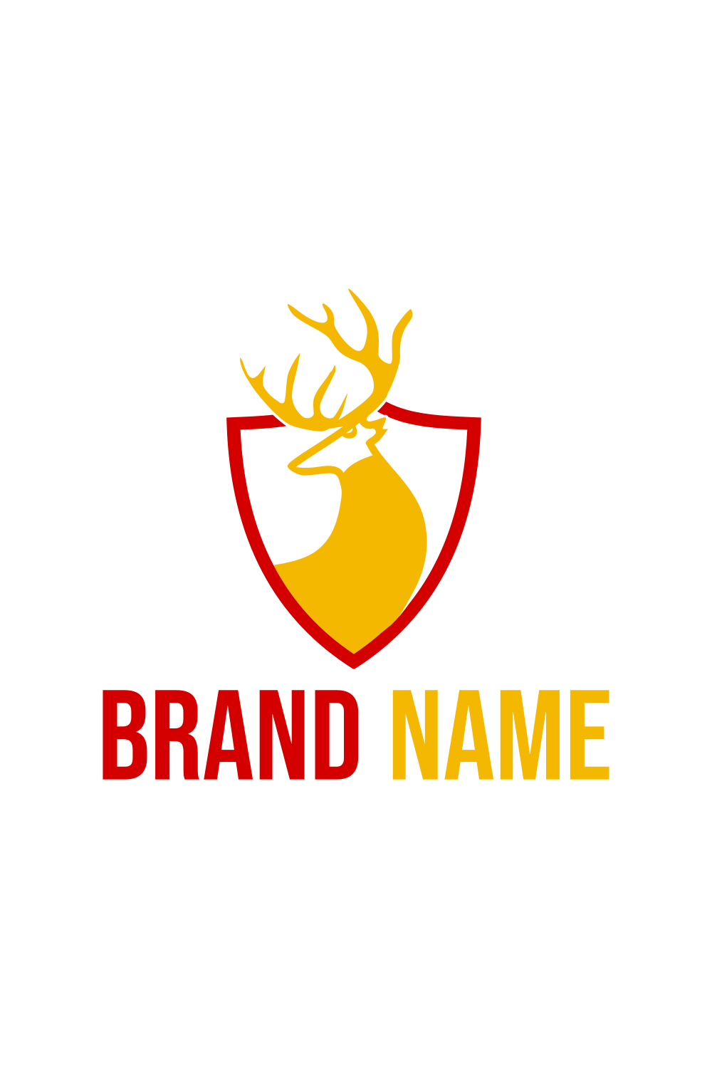 Deer Badge Creative Logo Design pinterest image.
