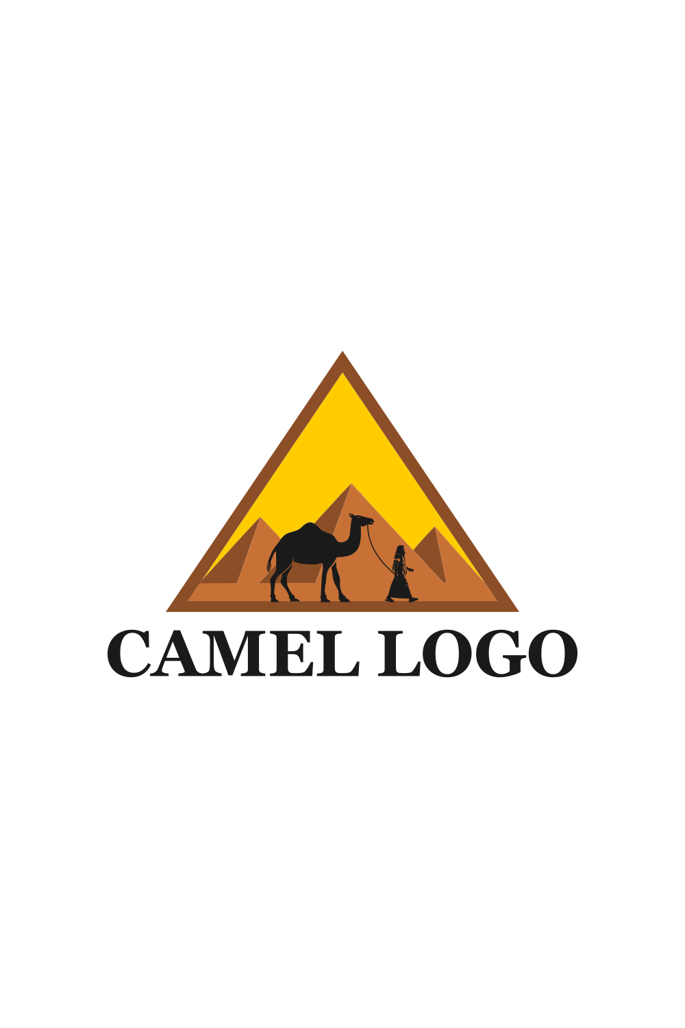 Vintage Style Camel Logo Design pinterest image.