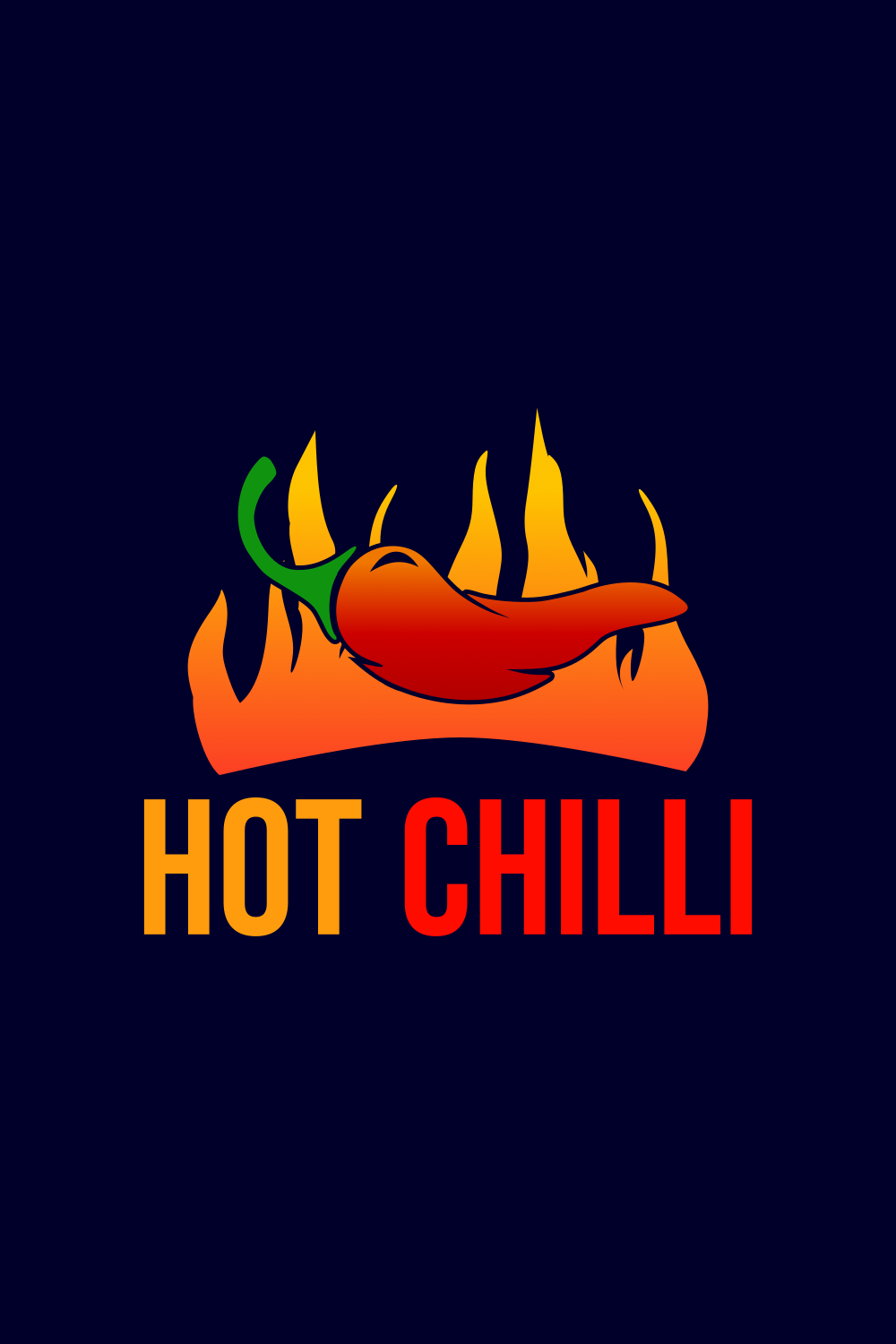 Hot Chili Sign Logo For Restaurant And Cafe pinterest image.