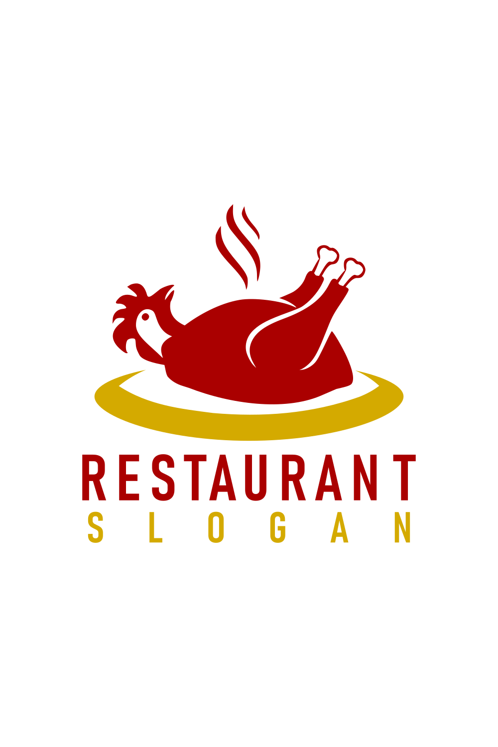 Chicken Custom Logo For Restaurant and Cafe pinterest image.