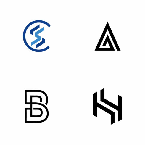 4 Word Mark Minimal Logos Design cover image.