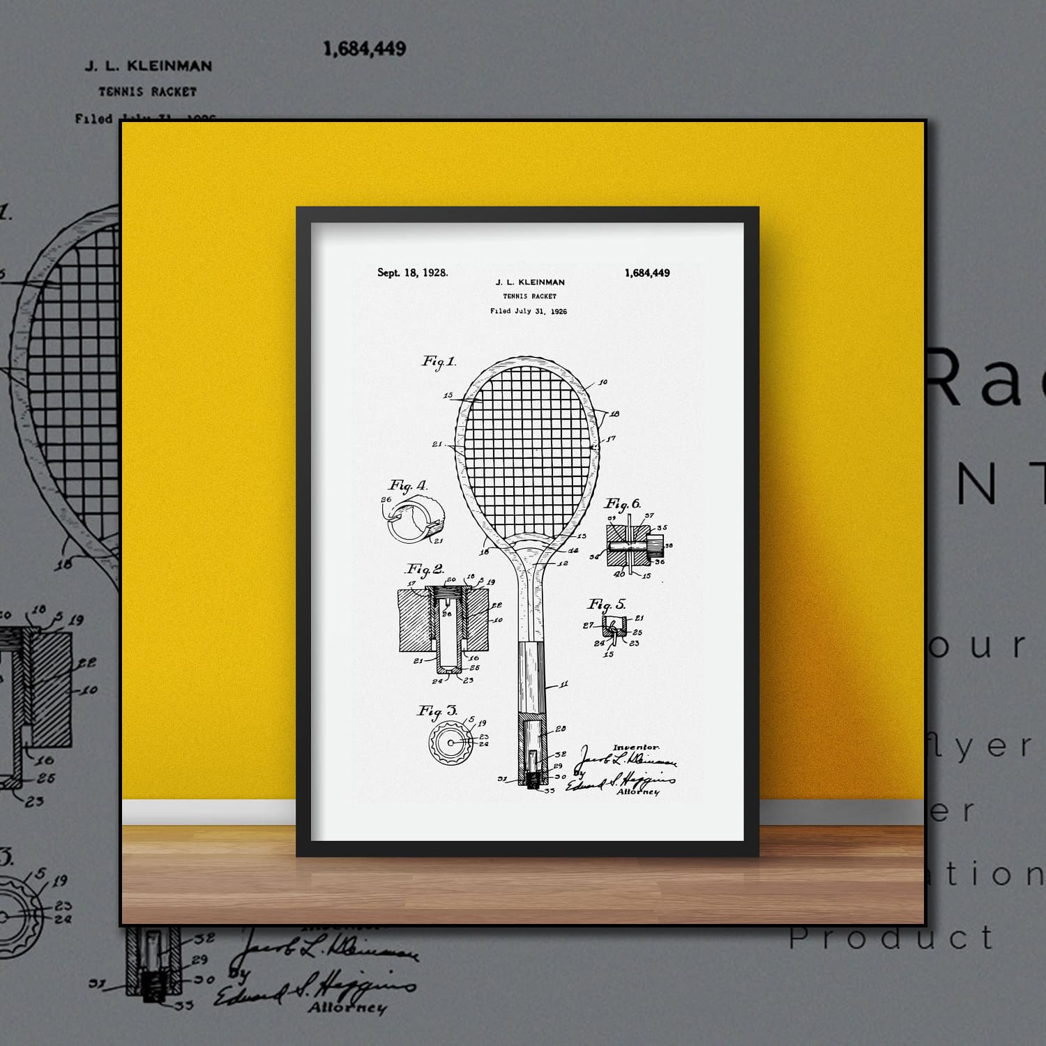 Tennis Racket Patent cover.