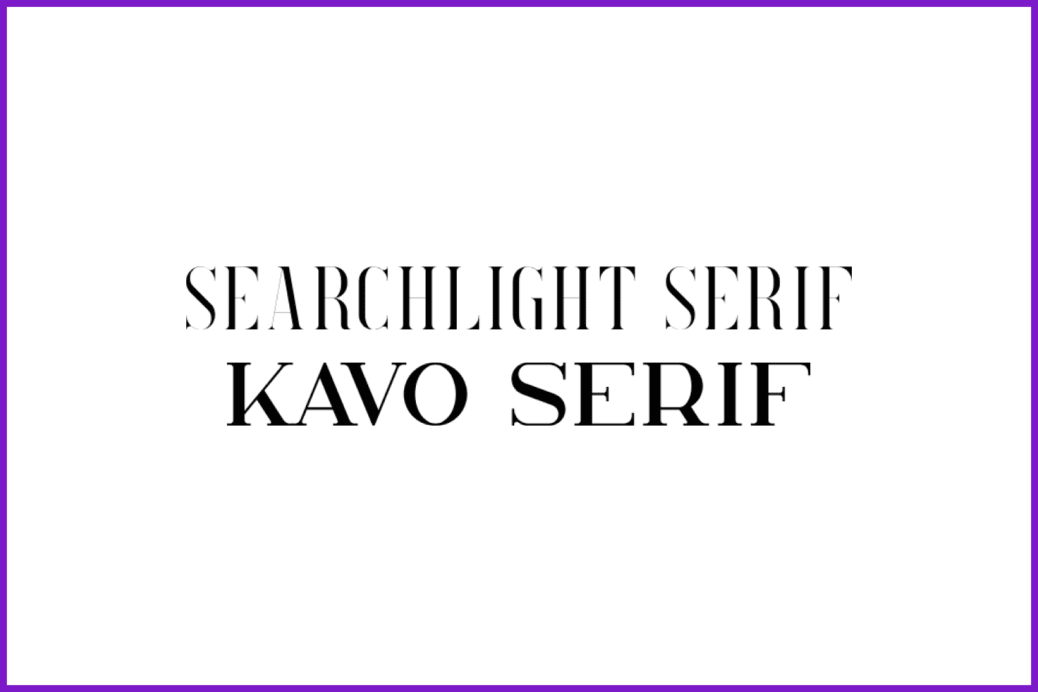 Black letters of serif fonts on a white background.