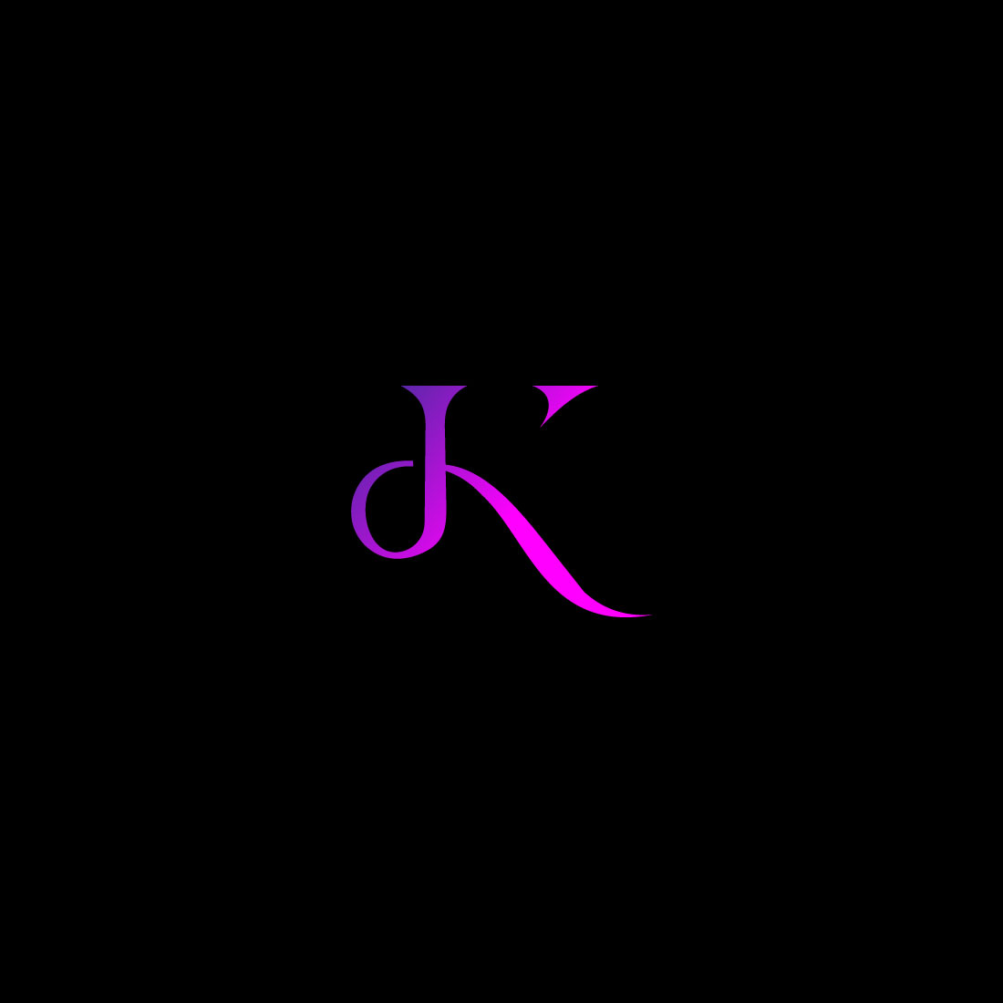 K Letter Logo Lilac Design cover image.