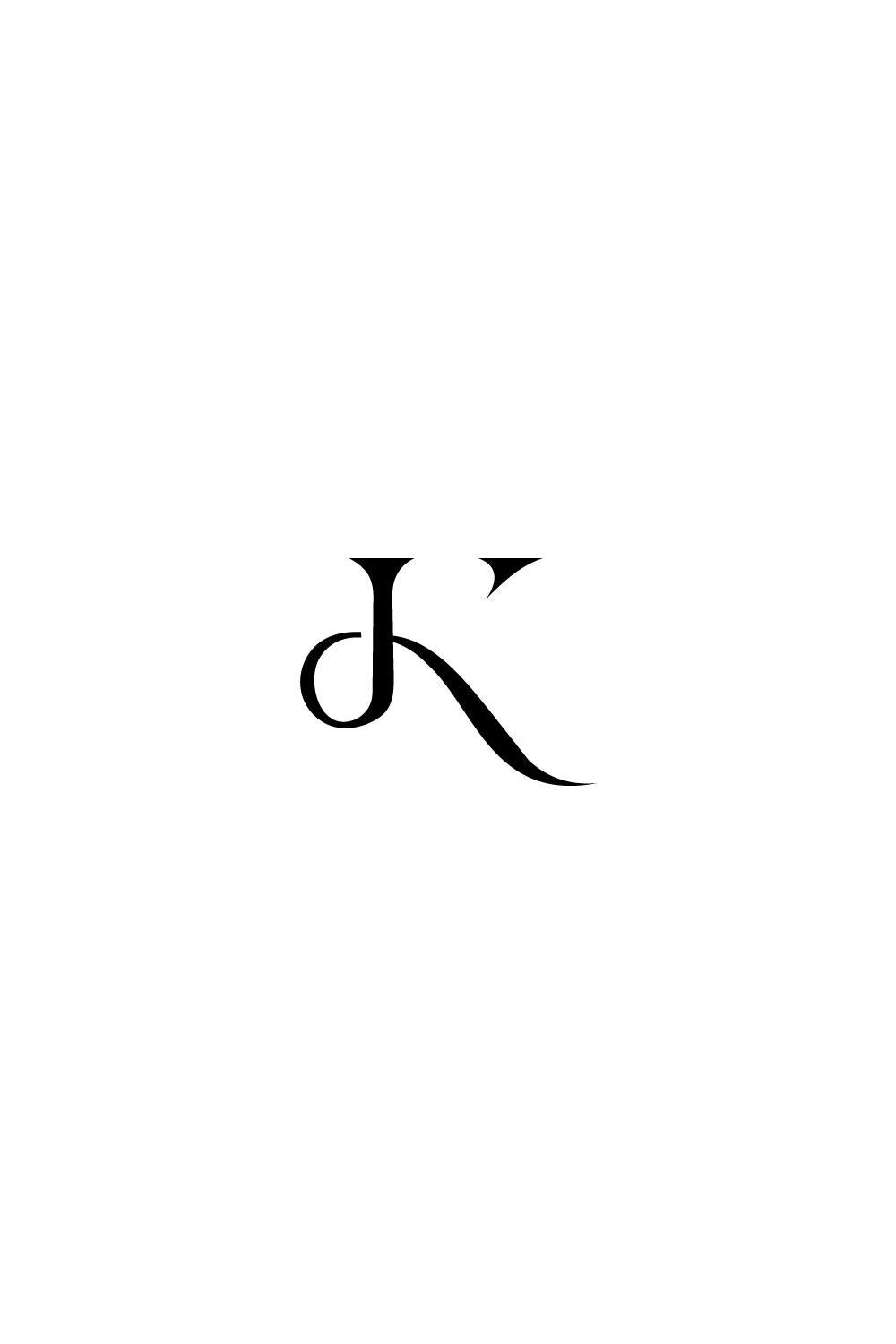 K Letter Logo Lilac Design Pinterest image.