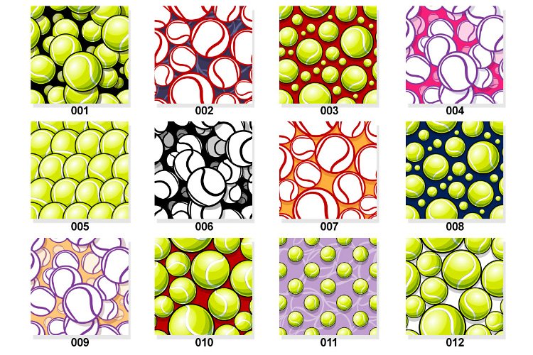 Tennis balls patterns.