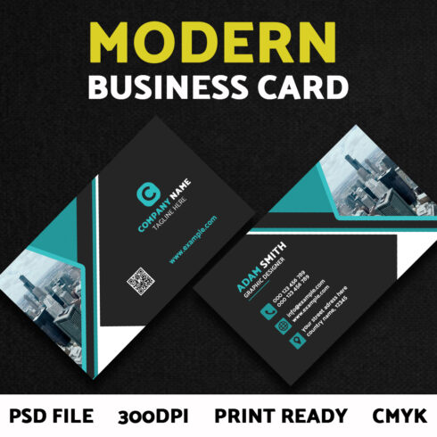 Corporate and Modern Business Card cover image.