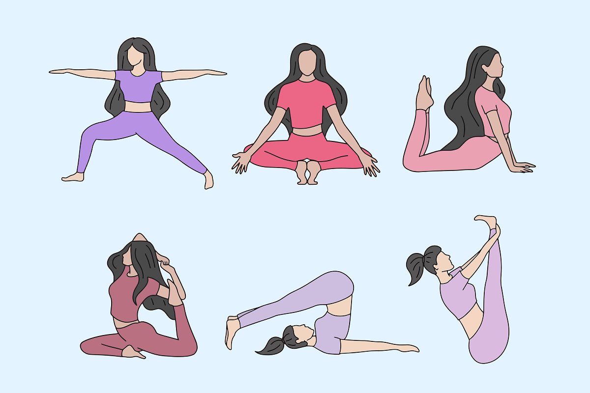 Page 2 | Yoga asanas with names Vectors & Illustrations for Free Download |  Freepik