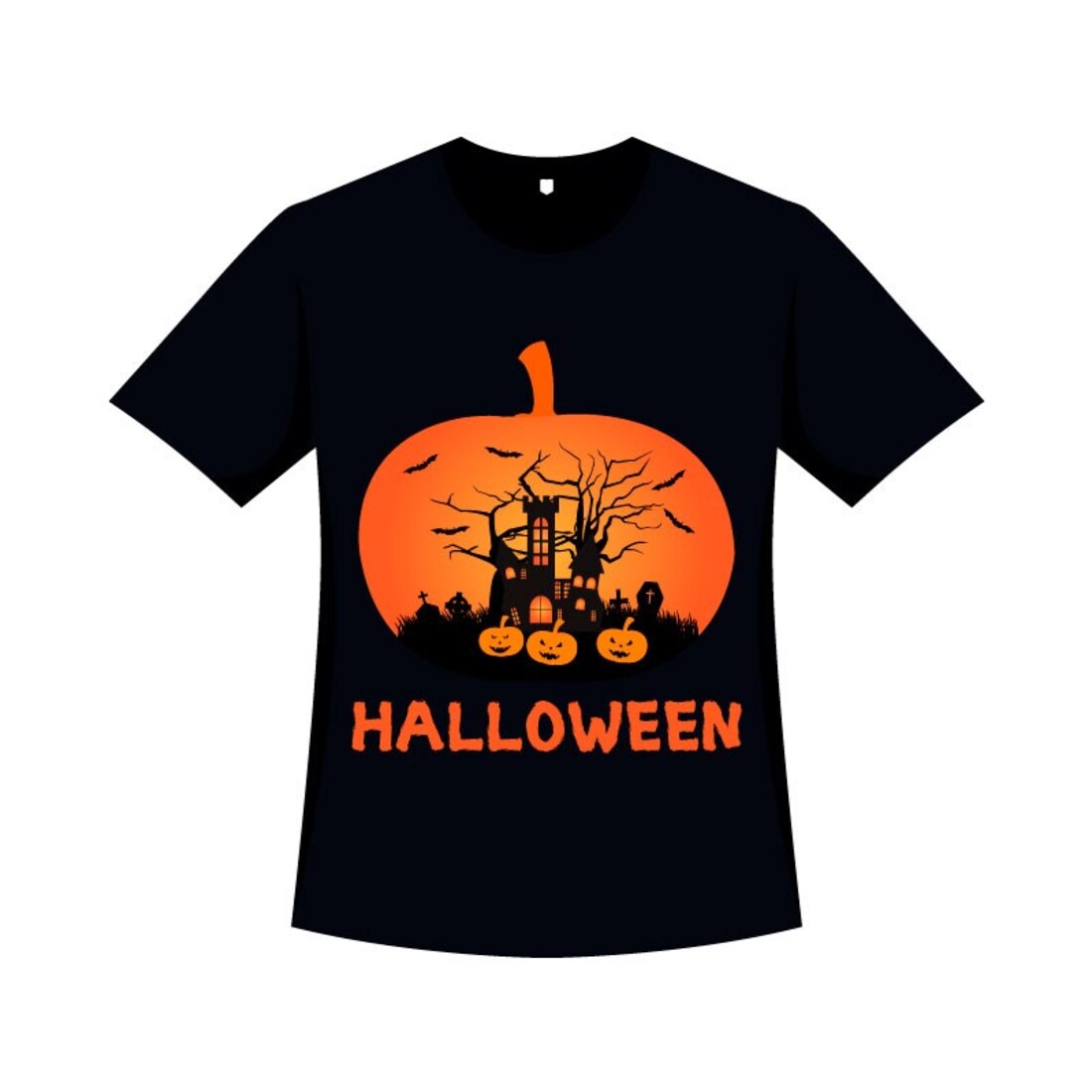 Halloween Horrifying T-shirt Design cover image.