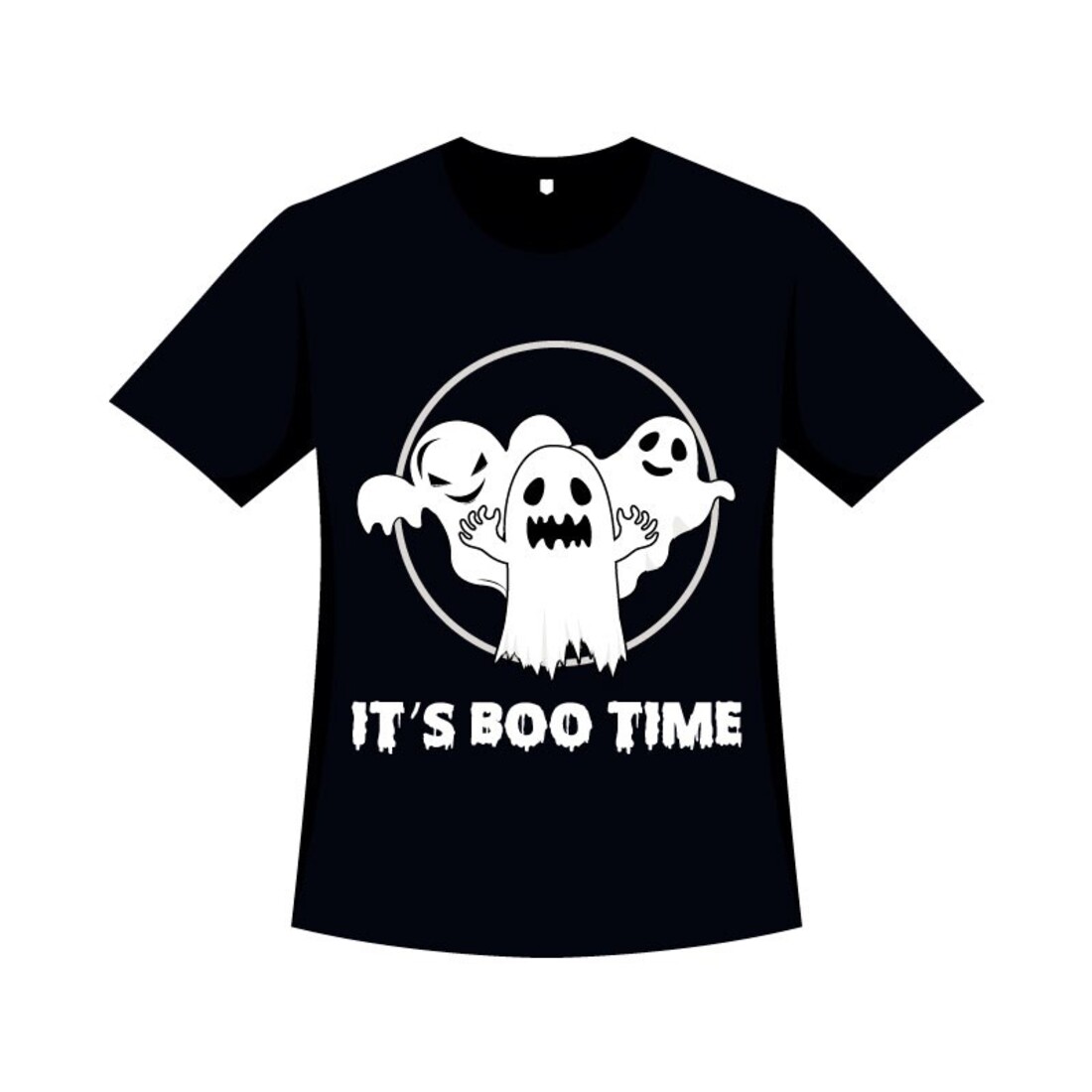 Scary Ghost T-shirt Design Halloween cover image.