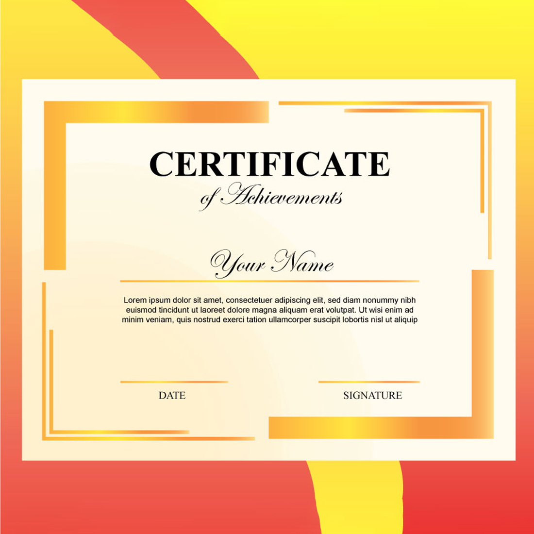 School Certificate preview image.
