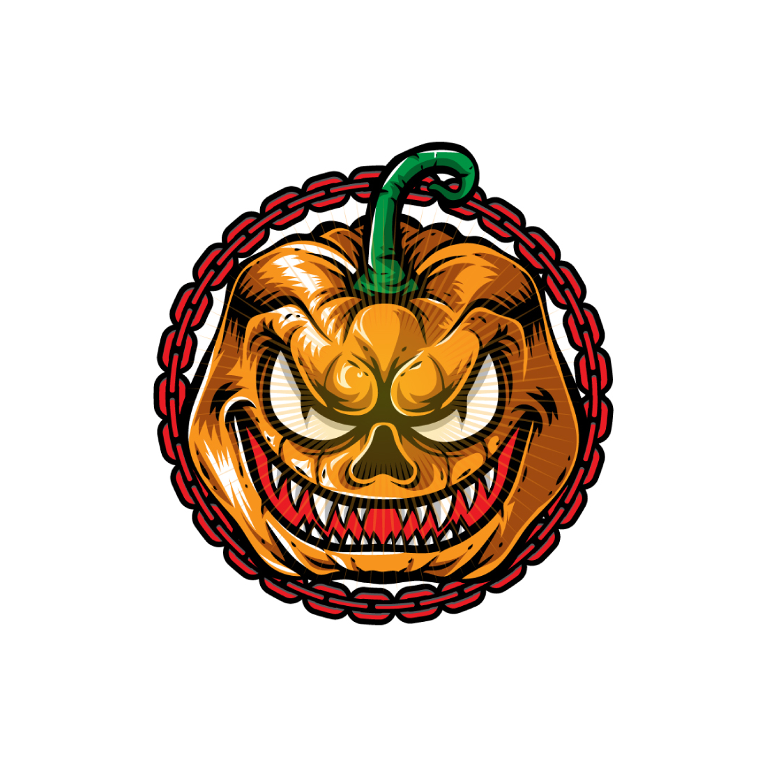 Chain Halloween Pumpkin T-shirt preview image.