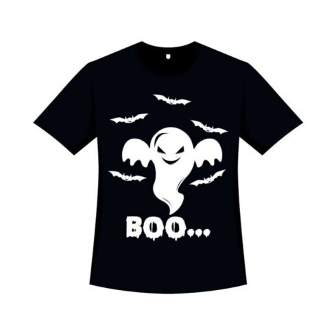 Halloween Black and White T-shirt cover image.