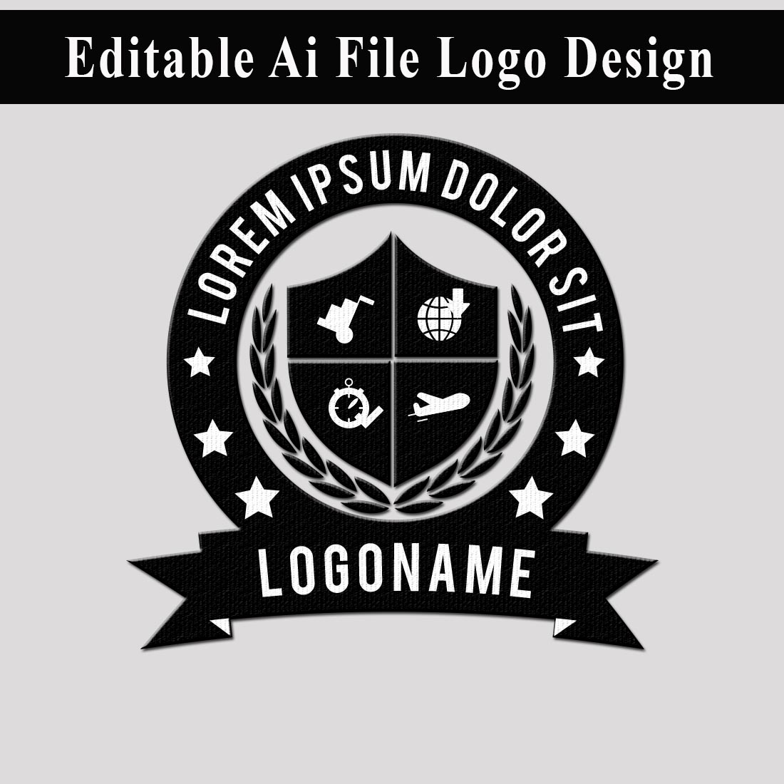 Company Logo Design EPS & Ai, black logo.