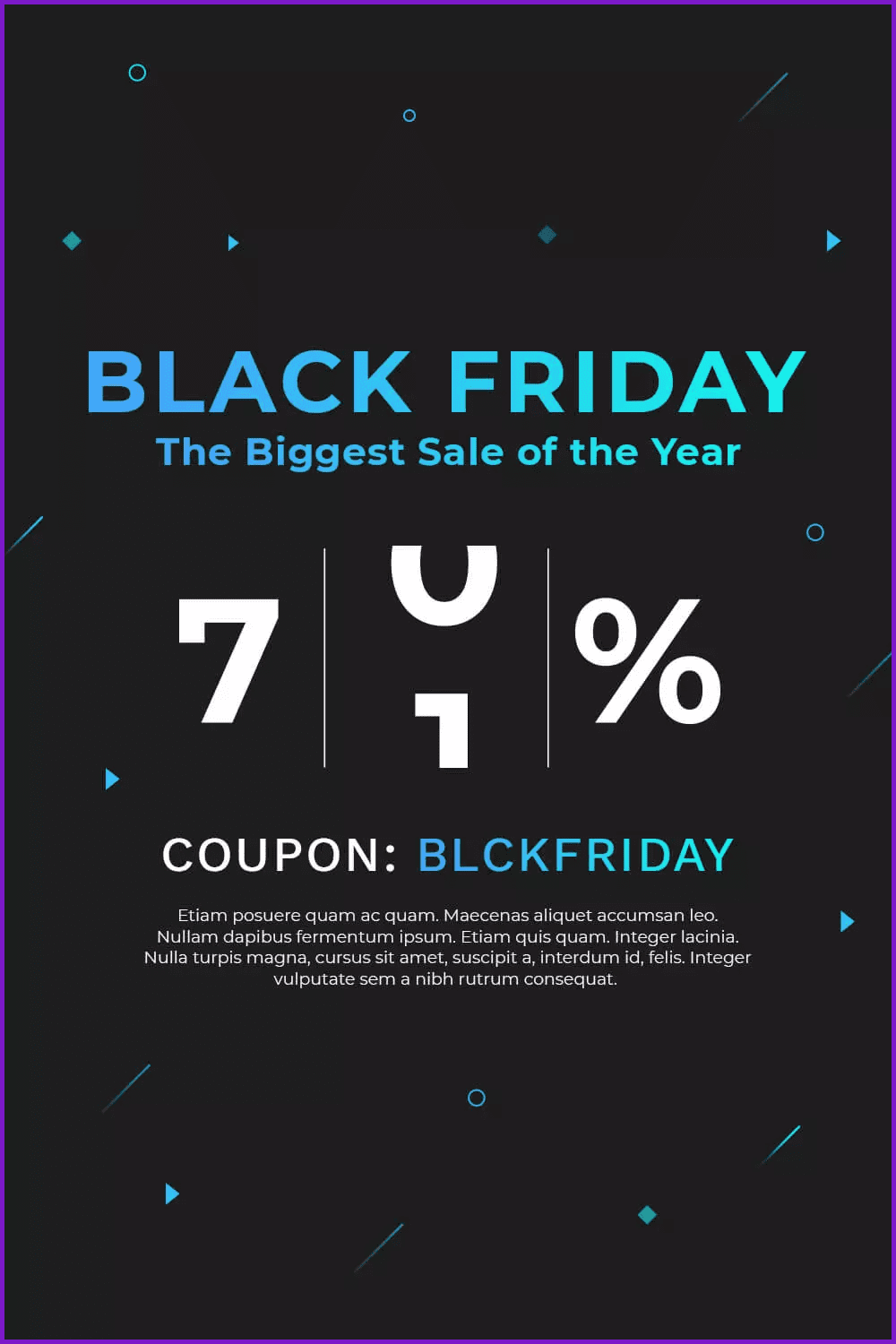 Poster with text and black friday friday with black background.