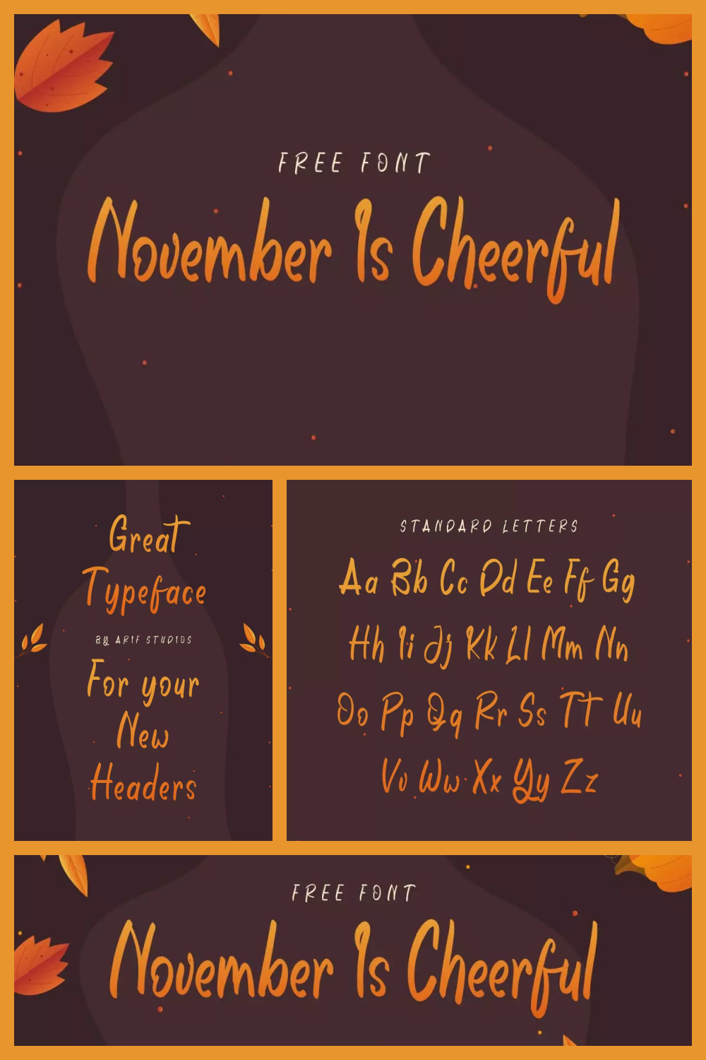 Free Font November Is Cheerful.