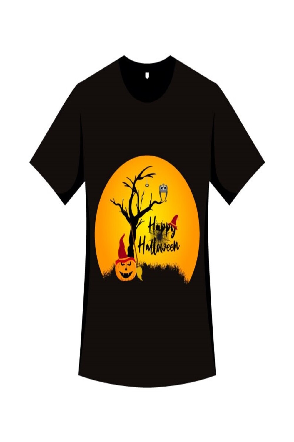 Scary T-shirt Design for Halloween pinterest image.