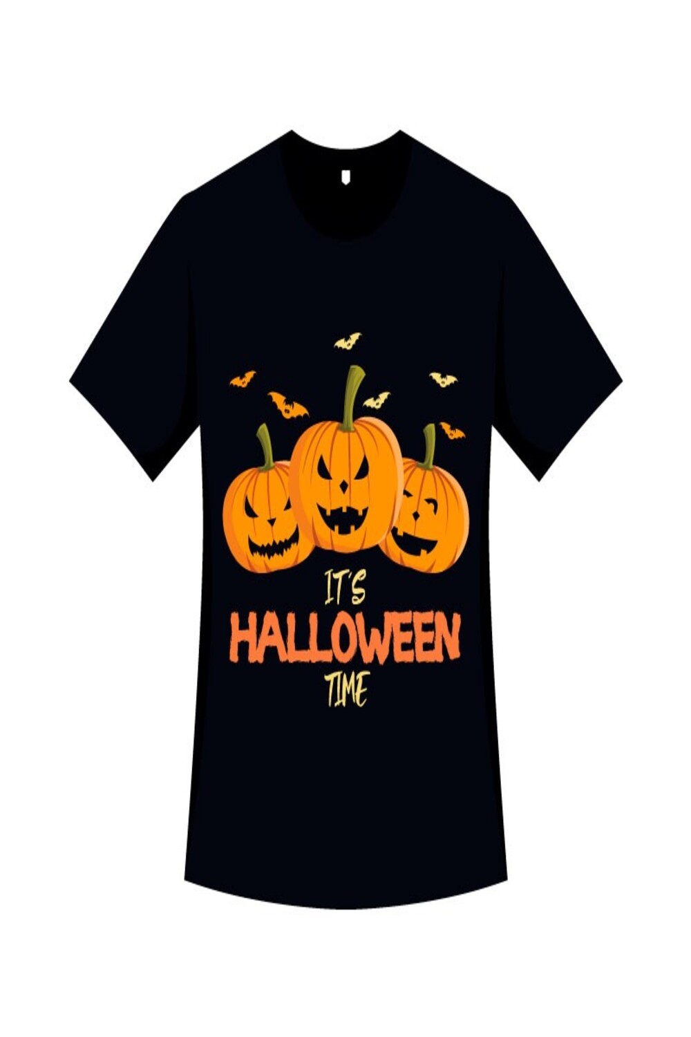 Halloween Pumpkin T-shirt Vector pinterest image.